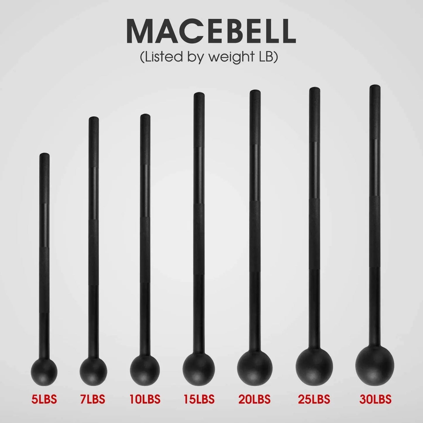 Elevate Your Strength Training with the Versatile 15lb Steel Mace Bell - Perfect for Full Body Workouts, Grip and Shoulder Enhancements