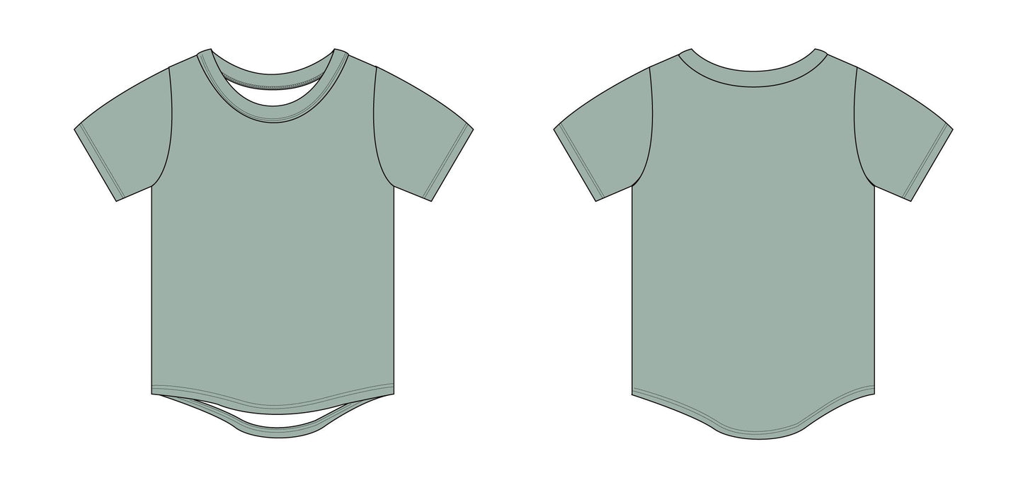 Sea Foam - Bamboo Tee Blush Lotus
