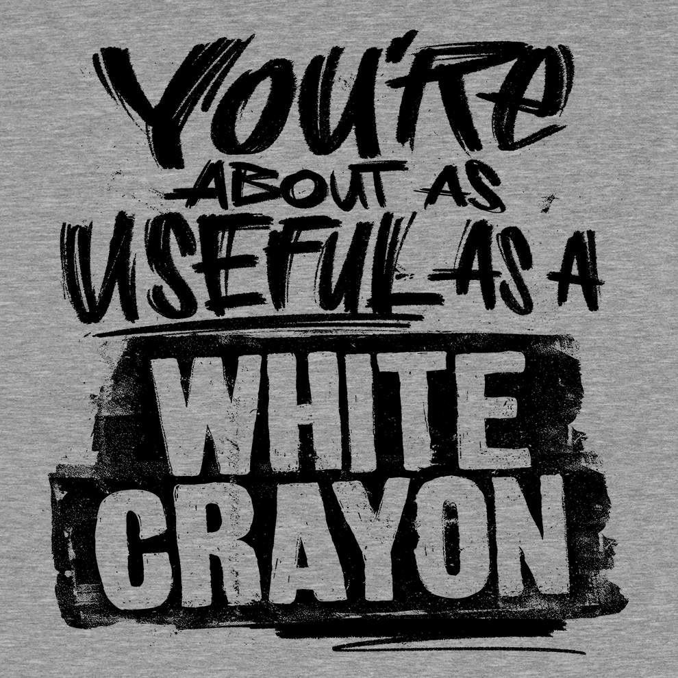 White Crayon - Safety Yellow T-Shirt Armed American Supply