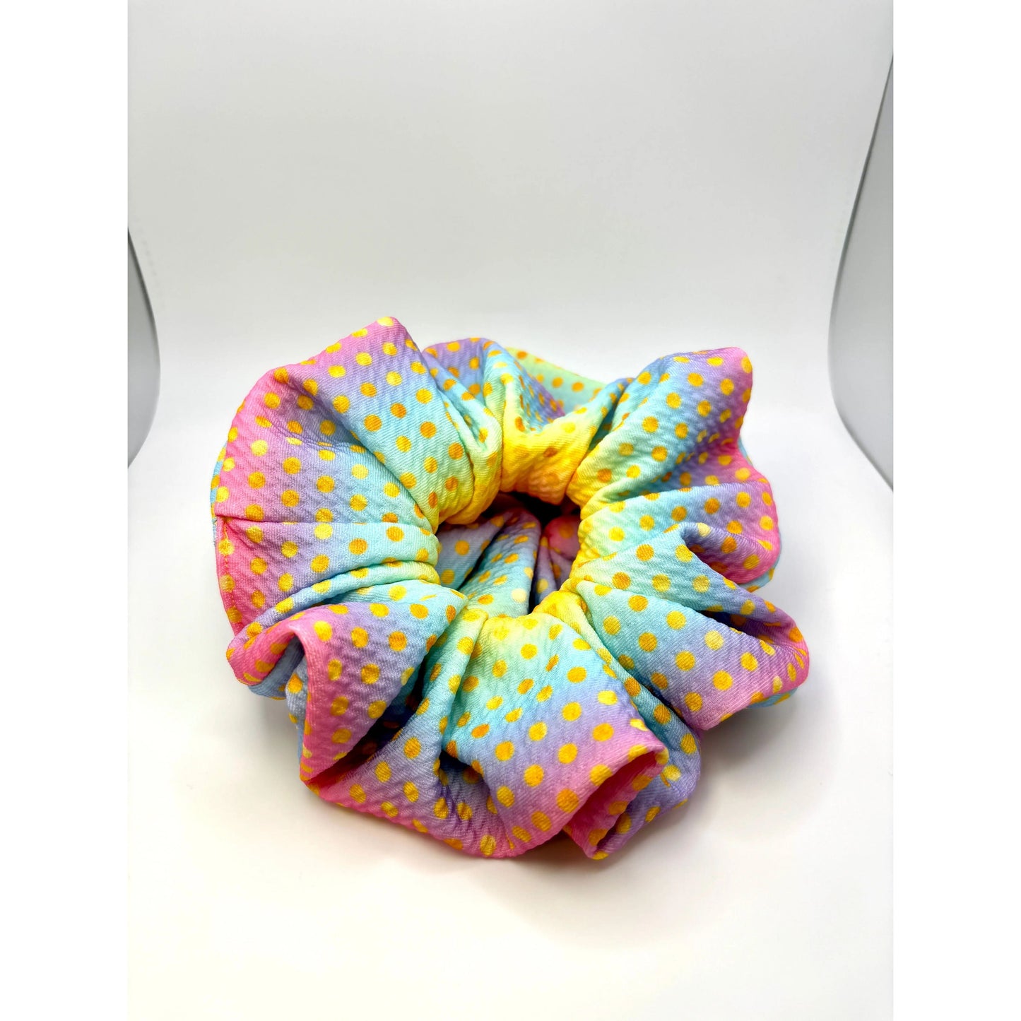 Gold Dot Ombre Rainbow Bullet Scrunchie Enchanted Scrunch