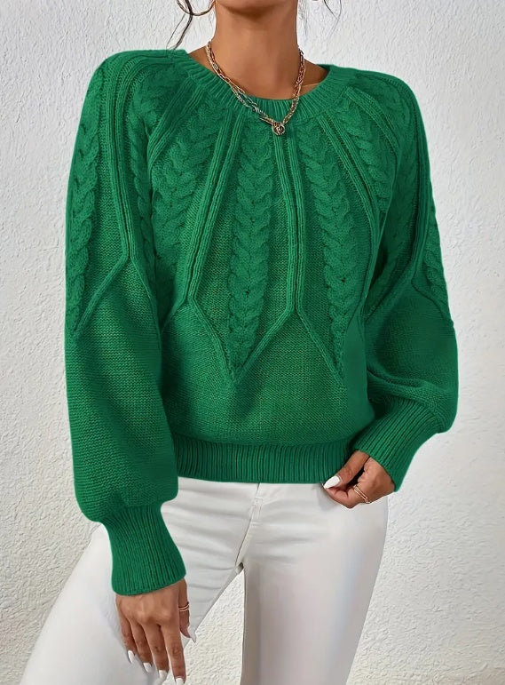 Pullover Sweater Long Sleeve Round Neck Loose Fit Soft Machine Grayceful LLC