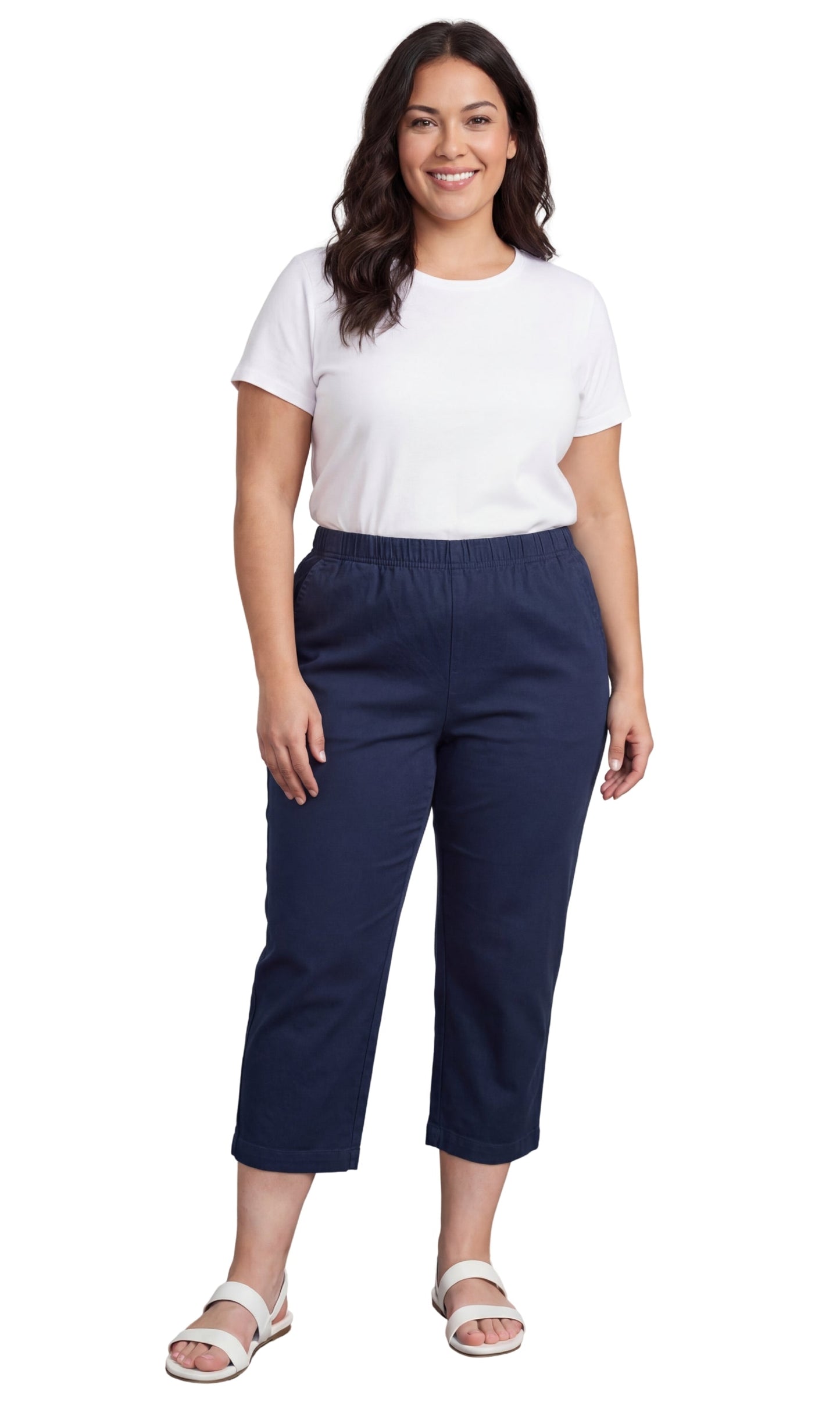 Women’s Lightweight Stretch Denim Capri Pants – Comfortable Everyday Fit TURTLE BAY APPAREL
