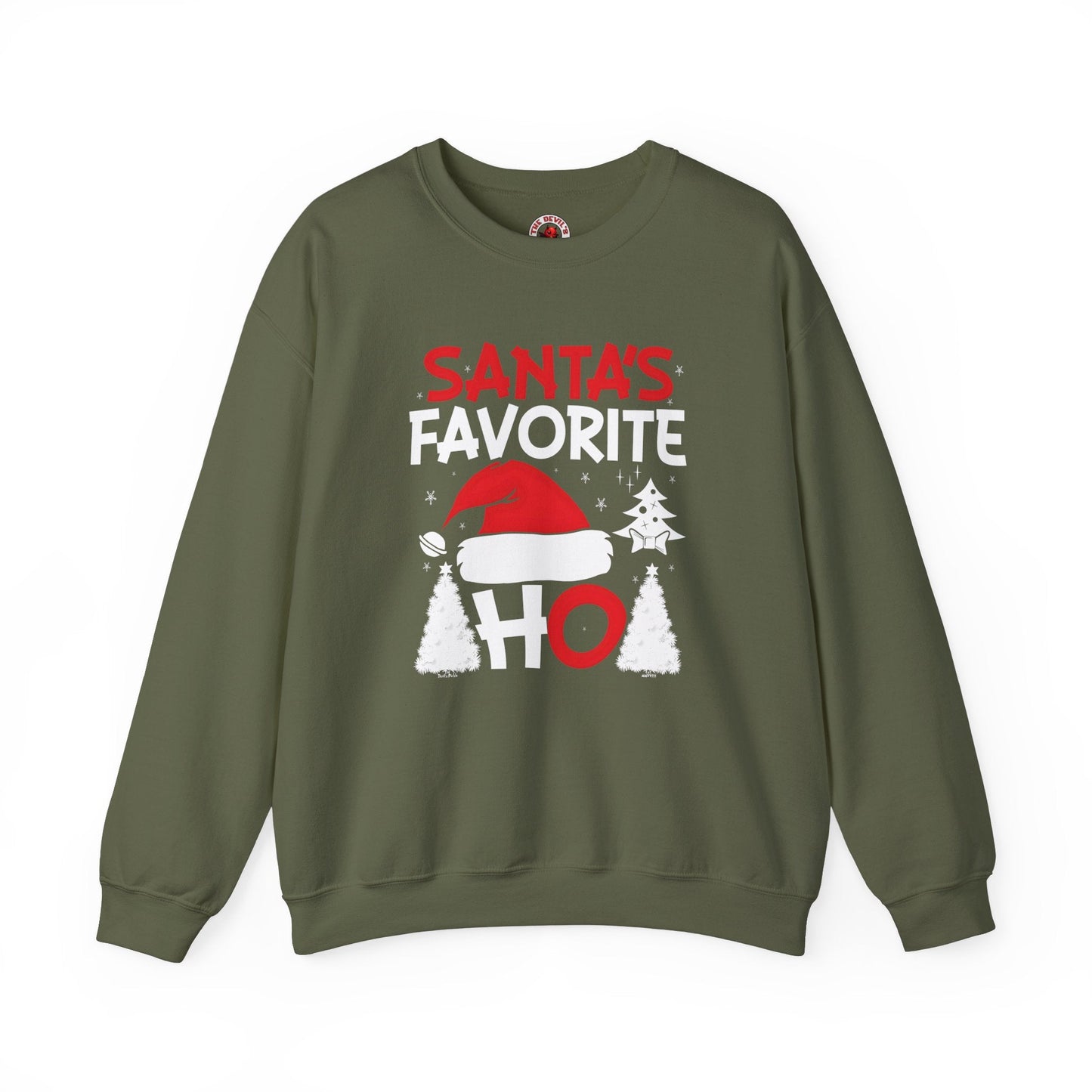Santa's Favorite Ho Crewneck Sweatshirt The Devil's Pickle