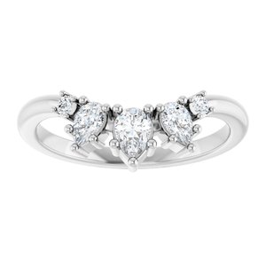 Platinum 3/8 CTW Natural Diamond Contour Band Ethereal Legacy Boutiques