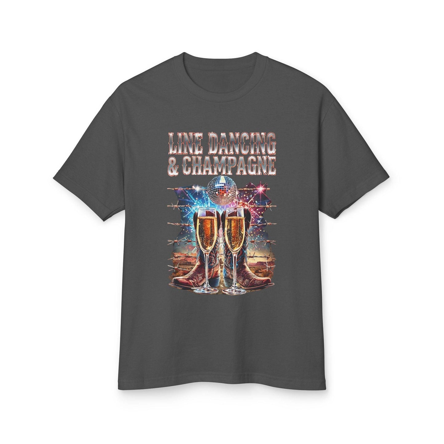 Line Dancing and Champagne T-Shirt Country in My Heart