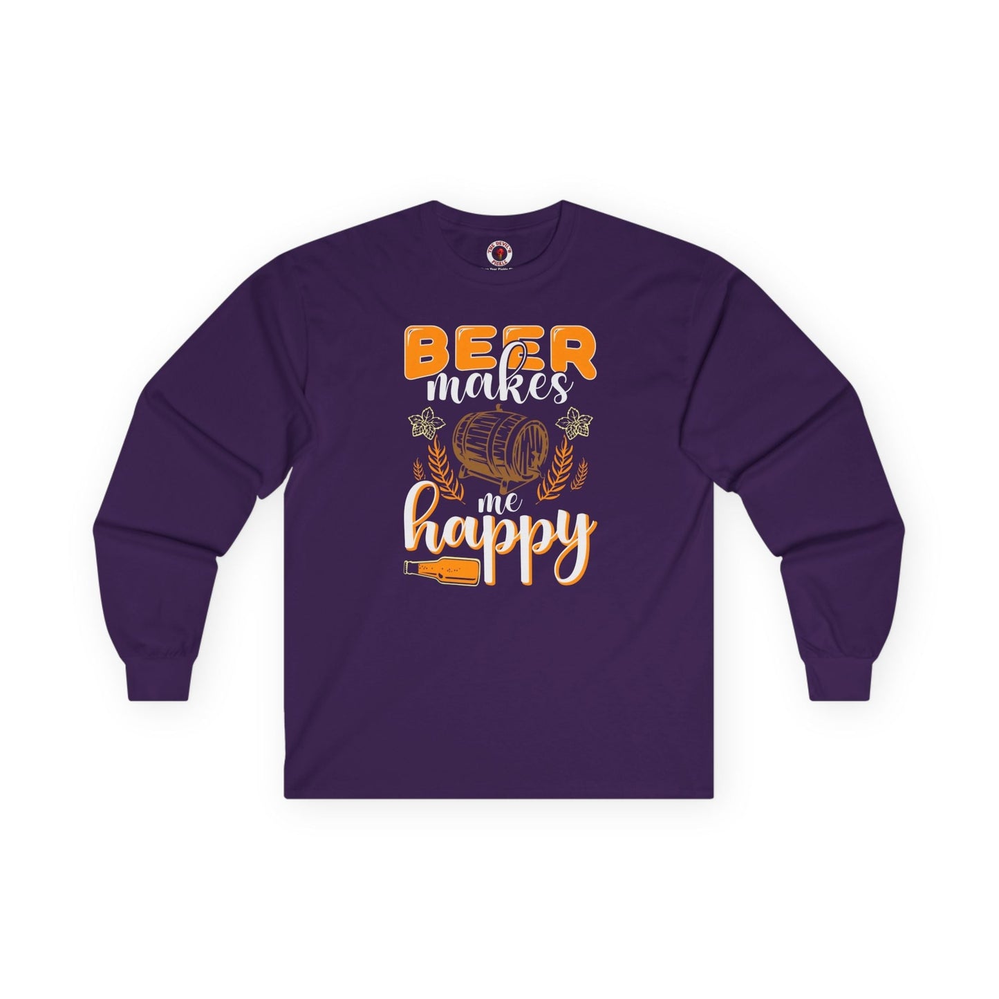 Beer Makes Me Happy Long Sleeve Tee The Devil's Pickle