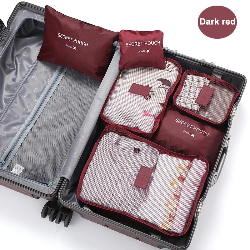 6 Pcs Travel Clothes Storage Bags ViralGalleria.com