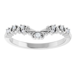 Platinum .07 CTW Natural Diamond Contour Band Ethereal Legacy Boutiques