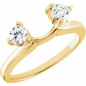 14K Yellow 1/2 CTW Lab Grown Diamond Wrap-Style Ring Enhancer Ethereal Legacy Boutiques