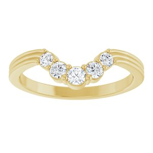 14K Yellow 1/4 CTW Natural Diamond Contour Band Ethereal Legacy Boutiques