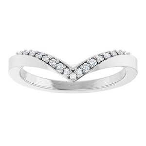 14K White 1/10 CTW Lab-Grown Diamond Contour Band Ethereal Legacy Boutiques