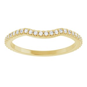14K Yellow 1/5 CTW Natural Diamond Contour Band Ethereal Legacy Boutiques