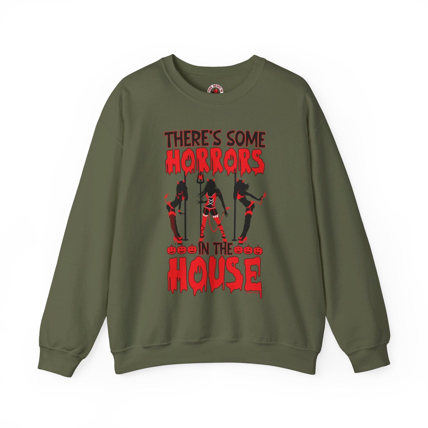There's Some Horrors In The House Crewneck Sweatshirt The Devil's Pickle