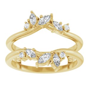 14K Yellow 1/3 CTW Natural Diamond Ring Guard Ethereal Legacy Boutiques