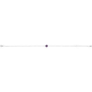 14K White Natural Amethyst 6 1/2-7-1/2" Bracelet Ethereal Legacy Boutiques