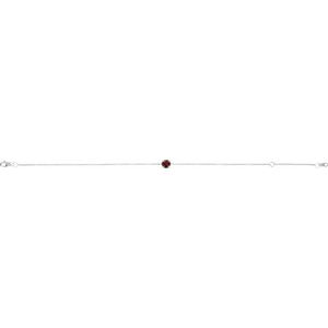 14K White Natural Mozambique Garnet 6 1/2-7-1/2" Bracelet Ethereal Legacy Boutiques