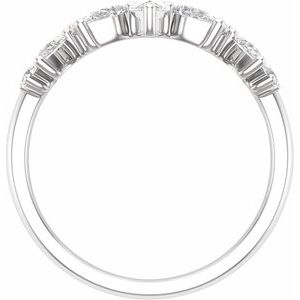 14K White 3/4 CTW Lab-Grown Diamond Contour Band Ethereal Legacy Boutiques