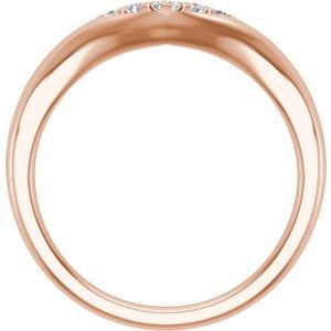 14K Rose 1/6 CTW Natural Diamond Contour Band Ethereal Legacy Boutiques