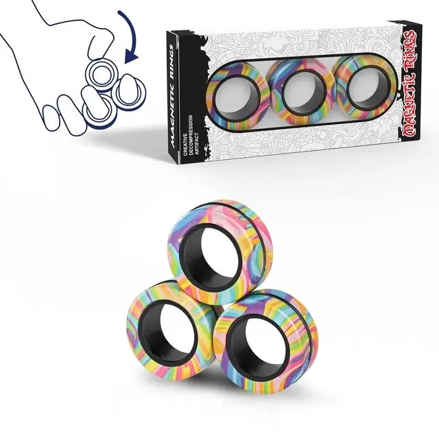 Magnetic Rings Fidget Toy ViralGalleria.com