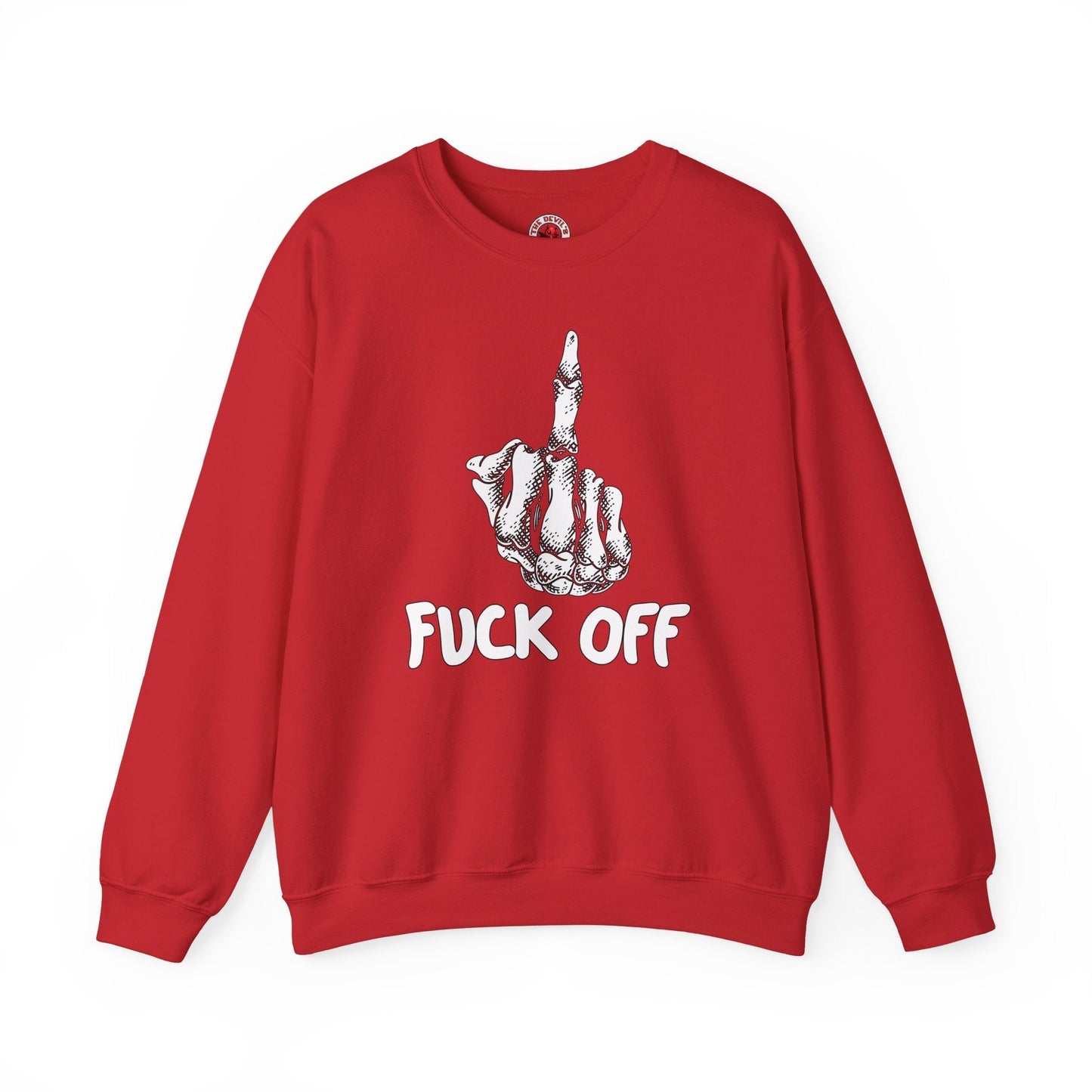 Fuck Off Finger Crewneck Sweatshirt The Devil's Pickle