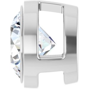 14K White 3/4 CT Lab-Grown Diamond Slide Pendant Ethereal Legacy Boutiques