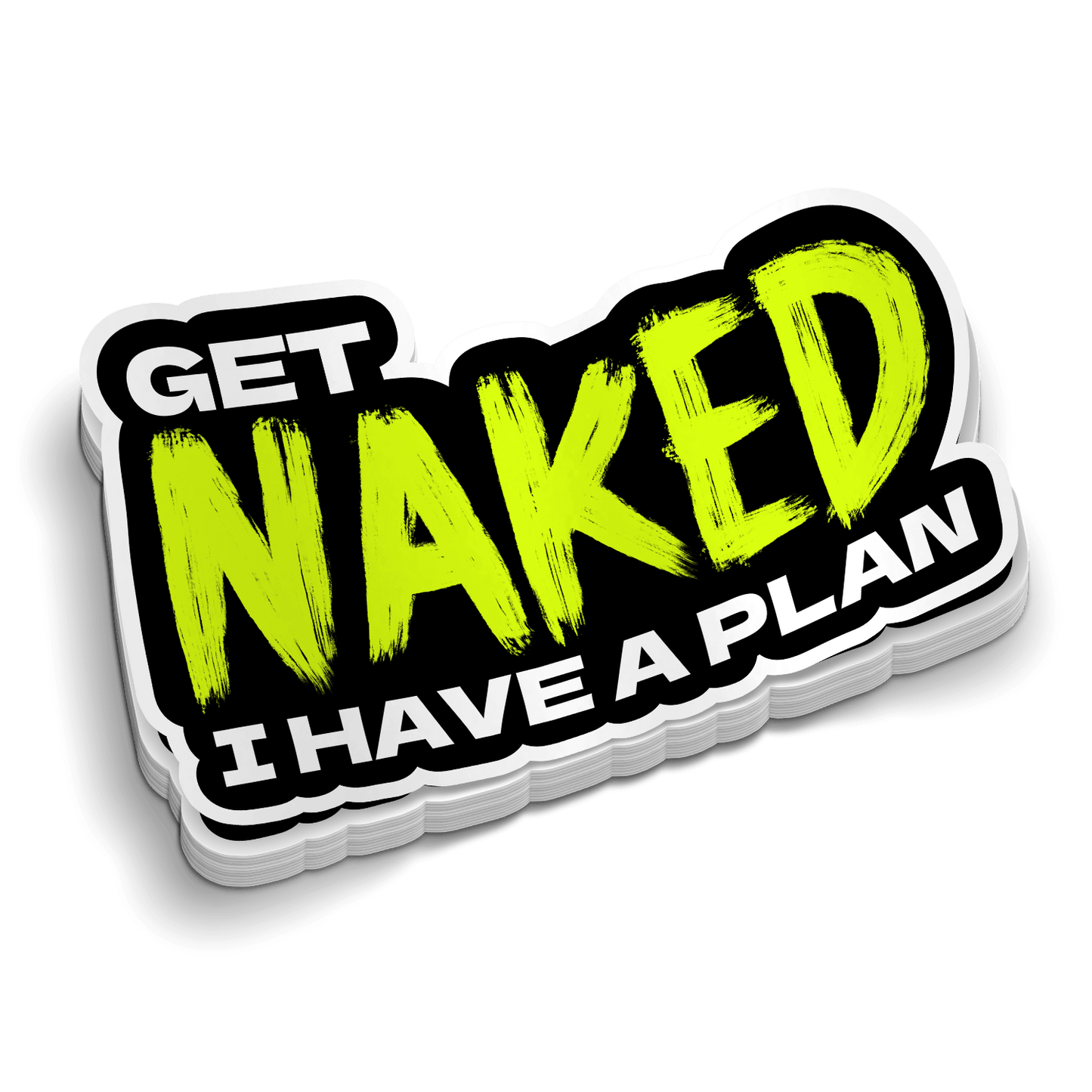 Get Naked Hard Hat Sticker Armed American Supply