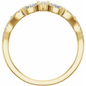 14K Yellow 1/2 CTW Natural Diamond Contour Band Ethereal Legacy Boutiques