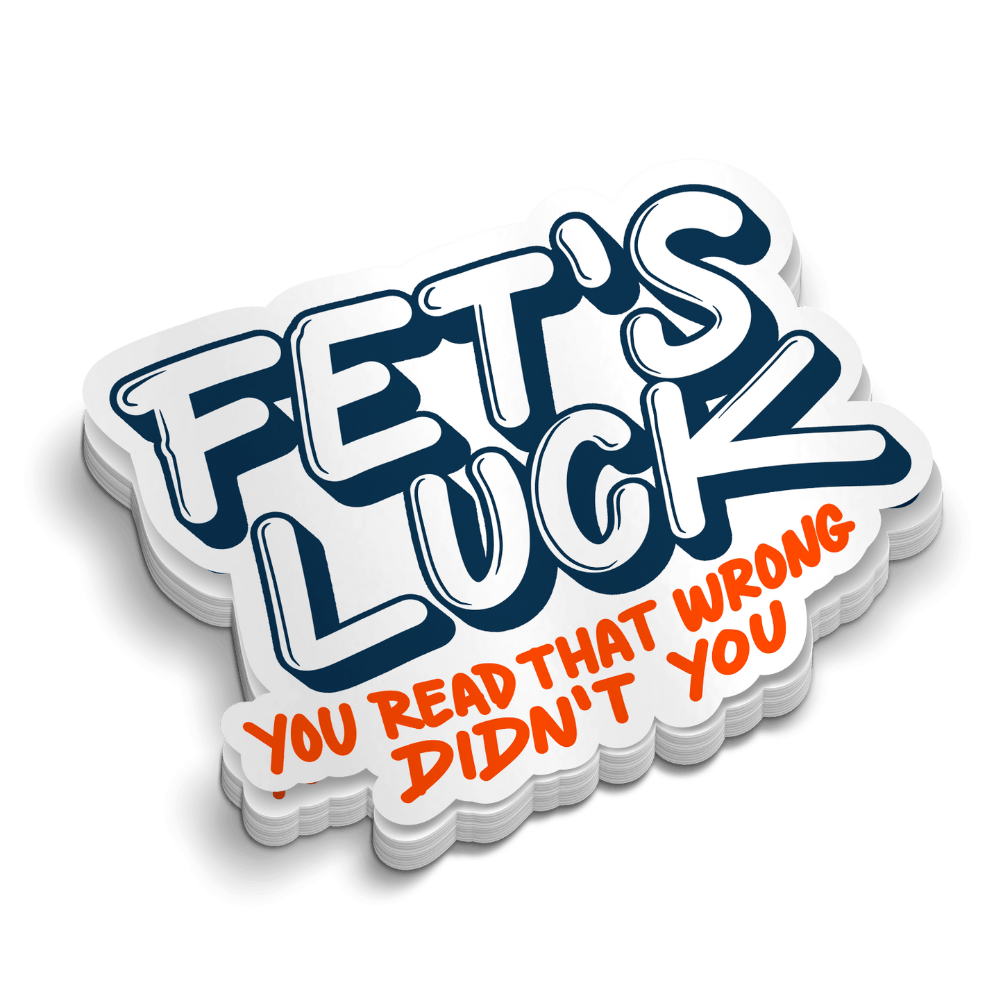Fets Luck Hard Hat Sticker Armed American Supply