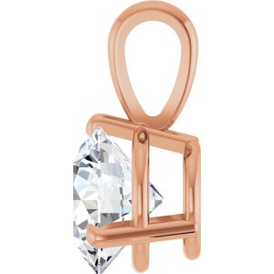 14K Rose Lab-Grown Moissanite Pendant Ethereal Legacy Boutiques
