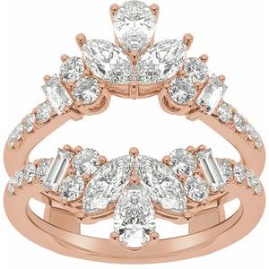 14K Rose 2 CTW Lab-Grown Diamond Ring Guard Ethereal Legacy Boutiques