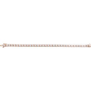 14K Rose 10 CTW Lab-Grown Diamond Line 7 1/4" Bracelet Ethereal Legacy Boutiques
