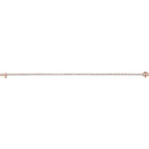 14K Rose 3 CTW Lab-Grown Diamond Line 7" Bracelet Ethereal Legacy Boutiques
