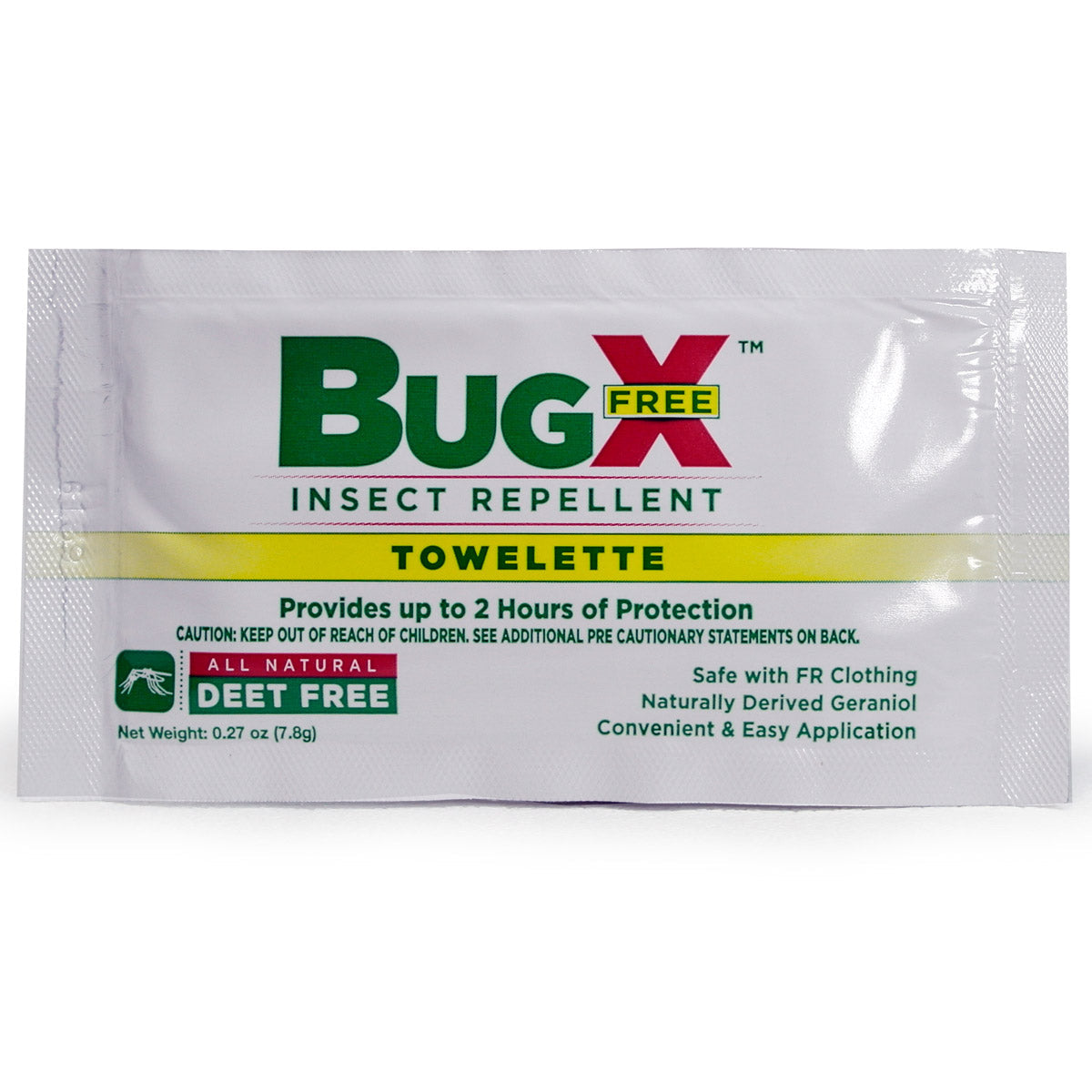 BugX Insect Repellent Skin Protection Solution, FR Safe, 0.27 oz, Towelette, 1 Each quakekits.com
