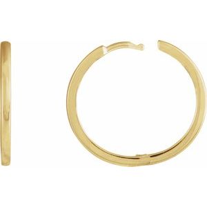 14K Yellow Hinged 20 mm Hoop Earrings Ethereal Legacy Boutiques