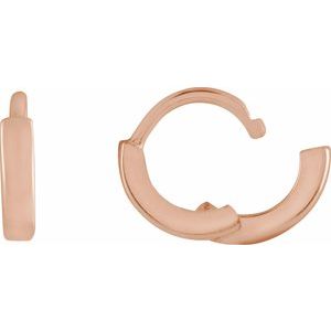 14K Rose Hinged 8 mm Hoop Earrings Ethereal Legacy Boutiques