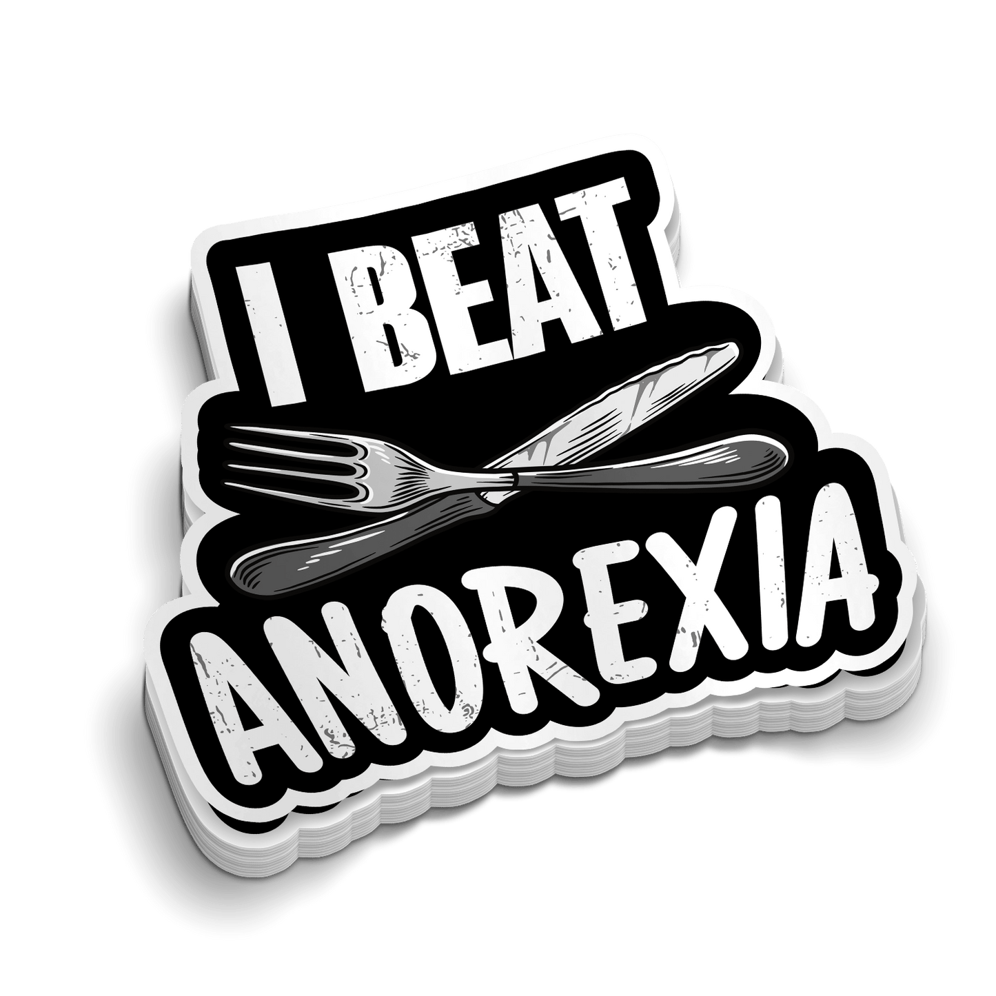 Beat Anorexia Hard Hat Decal Armed American Supply