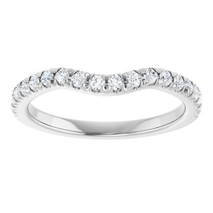 Platinum 1/3 CTW Lab-Grown Diamond Contour Band Ethereal Legacy Boutiques