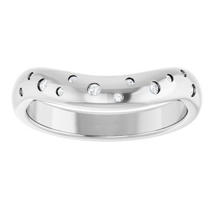Platinum .08 CTW Lab-Grown Diamond Contour Band Ethereal Legacy Boutiques
