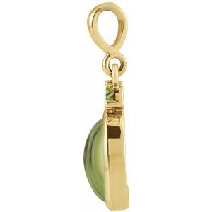 14K Yellow 6x4 mm Natural Peridot Pendant Ethereal Legacy Boutiques