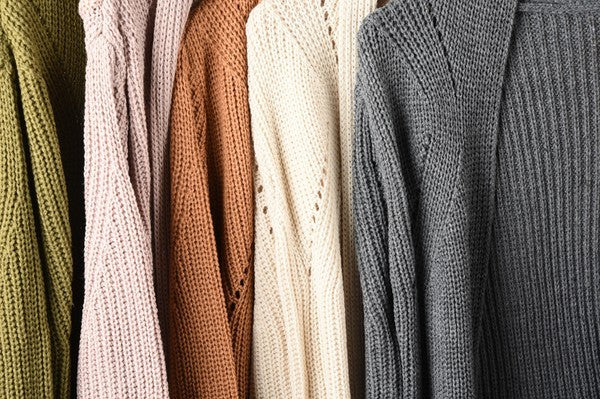 Open Front Waffle Knit Sweater Cardigan w/ Pocket Shop Style & More | Fresh Looks, Everyday Deals & Free Shipping