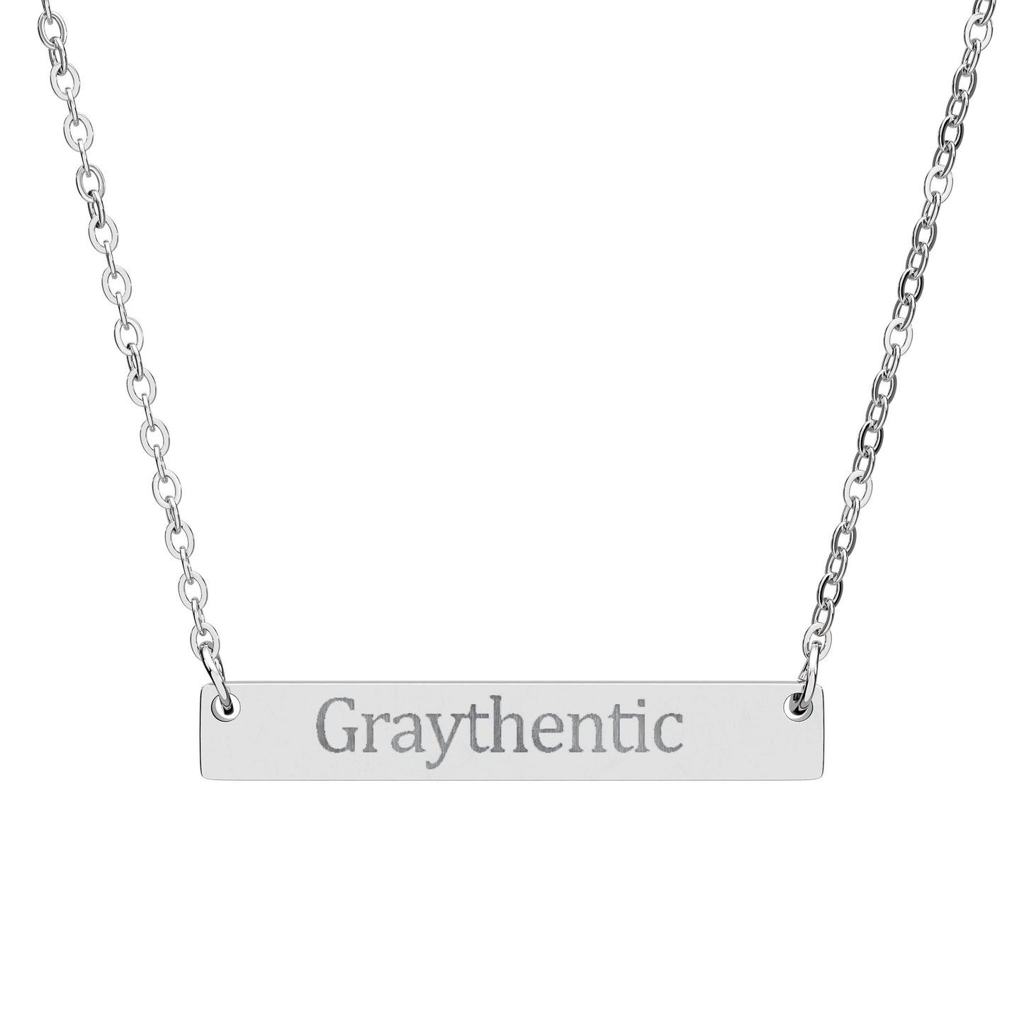 Personalized Horizontal Bar Necklace, Engraved Jewelry for Her, Minimalist Gift, Name Necklace, Custom Pendant, Meaningful Keepsake Grayceful LLC