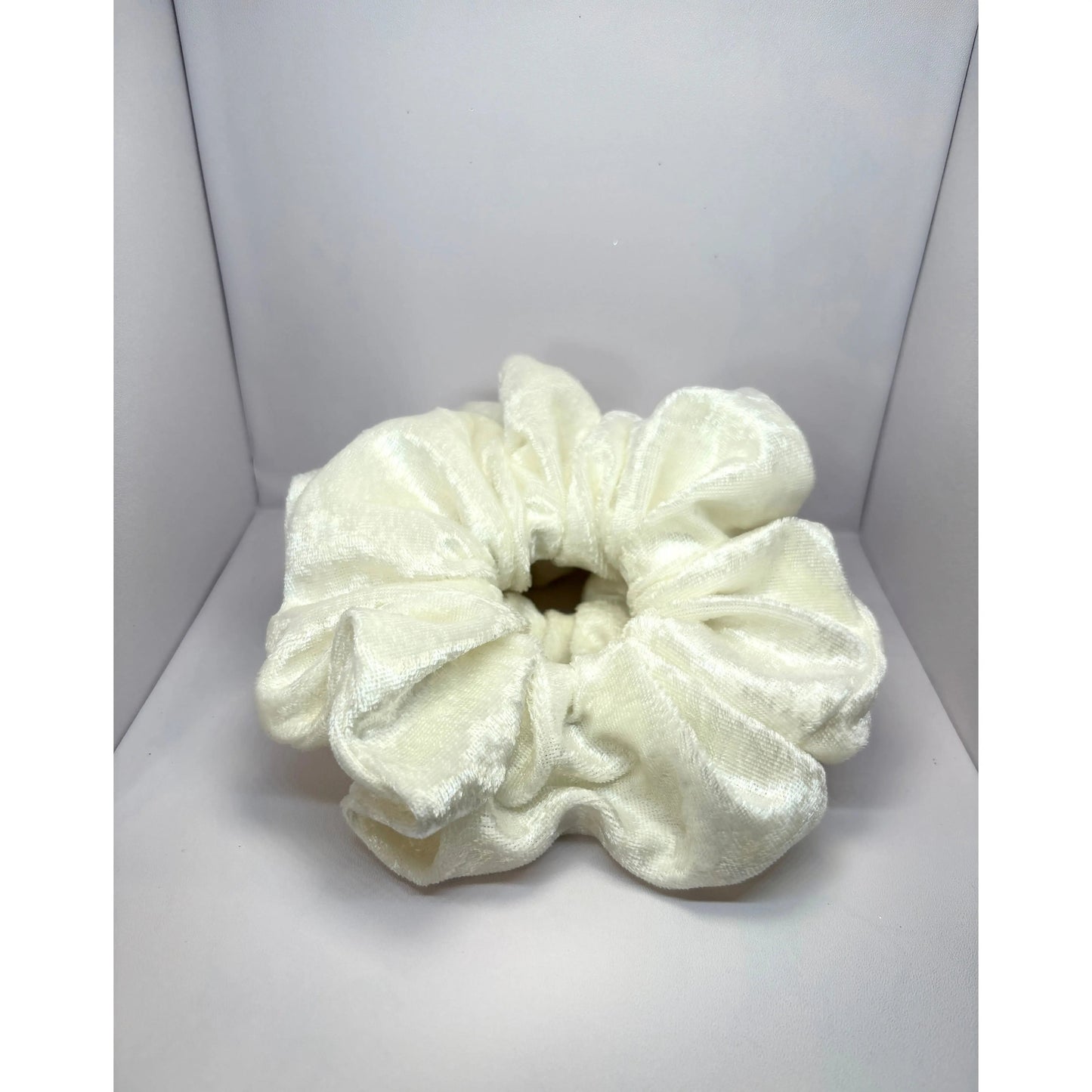 Cream Crushed Velvet Scrunchie Enchanted Scrunch