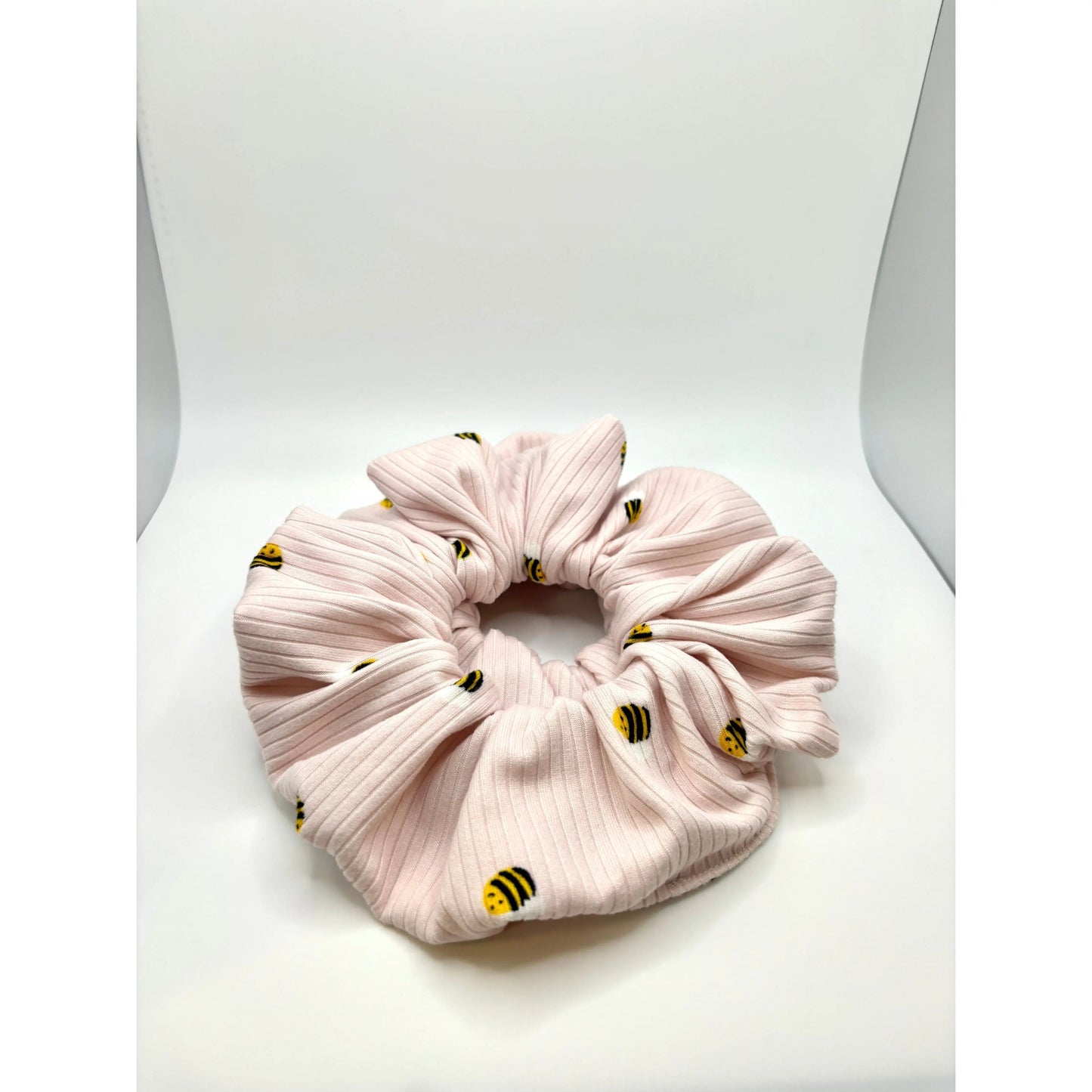 Pink Bees Ribbed Scrunchie Enchanted Scrunch