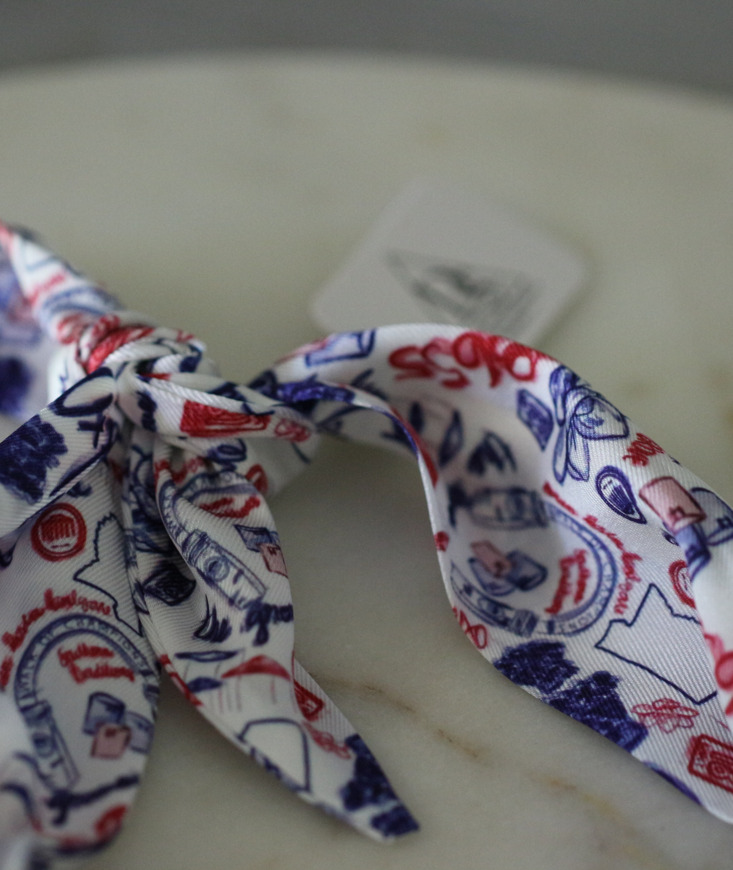 Oxford Tailgate Scarf Necklace - Heart Charm Deep South Originals
