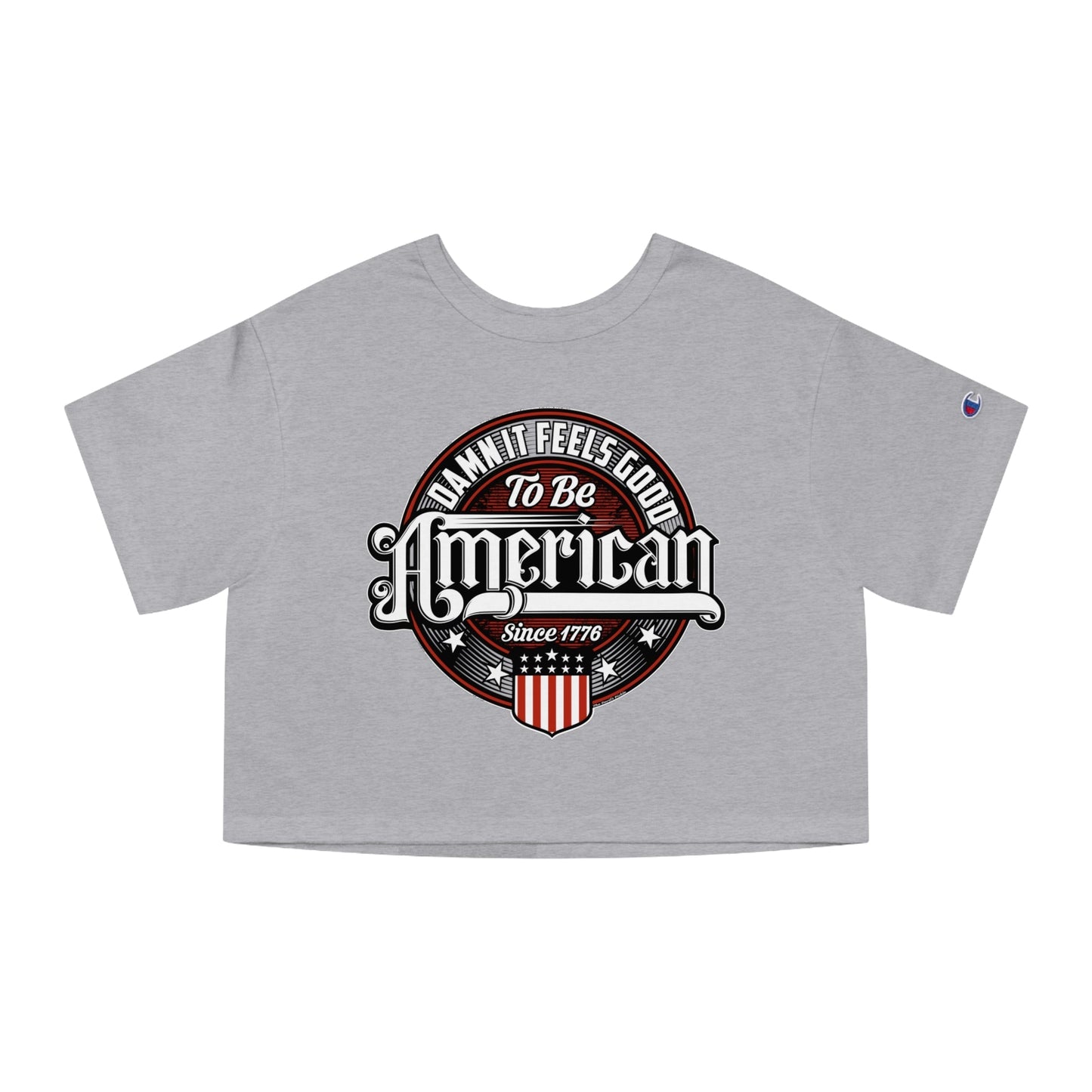 Damn it Feels Good To Be American Cropped T-Shirt The Devil's Pickle
