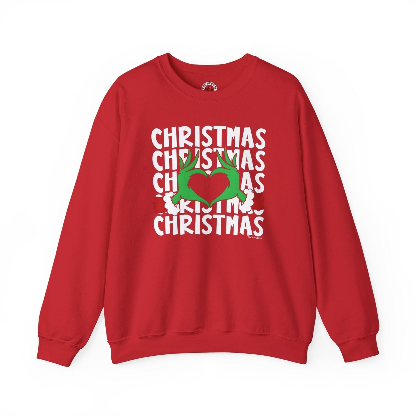 Christmas Heart Crewneck Sweatshirt The Devil's Pickle