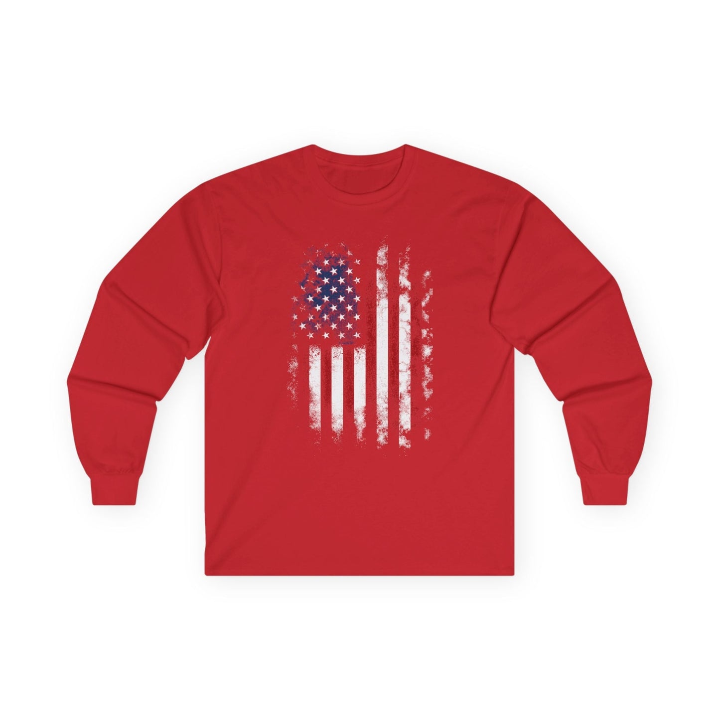 Distressed American Flag Long Sleeve Tee The Devil's Pickle