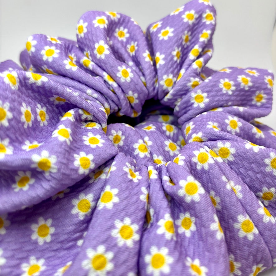 Purple Daisy Spring Bullet Scrunchie Enchanted Scrunch