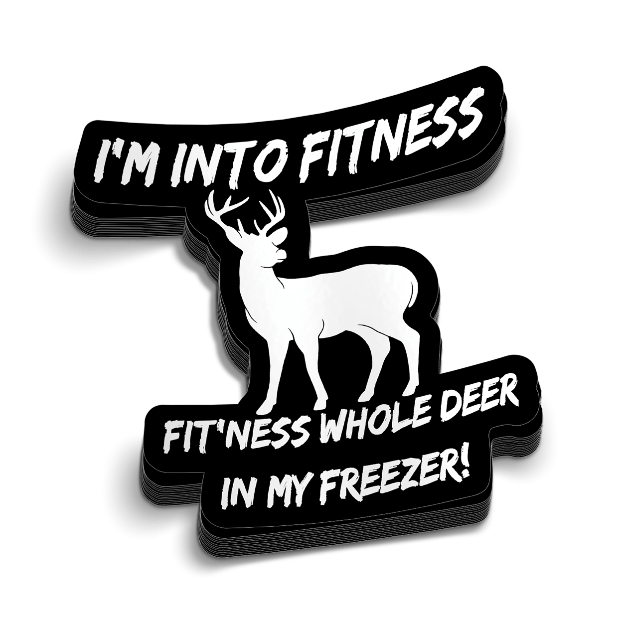 Deer Freezer Hard Hat Decal Armed American Supply