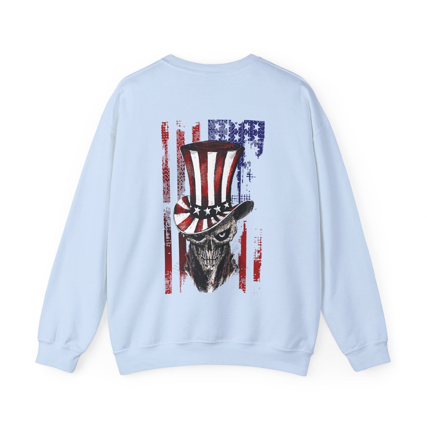 Patriotic Skull Crewneck Sweatshirt The Devil's Pickle